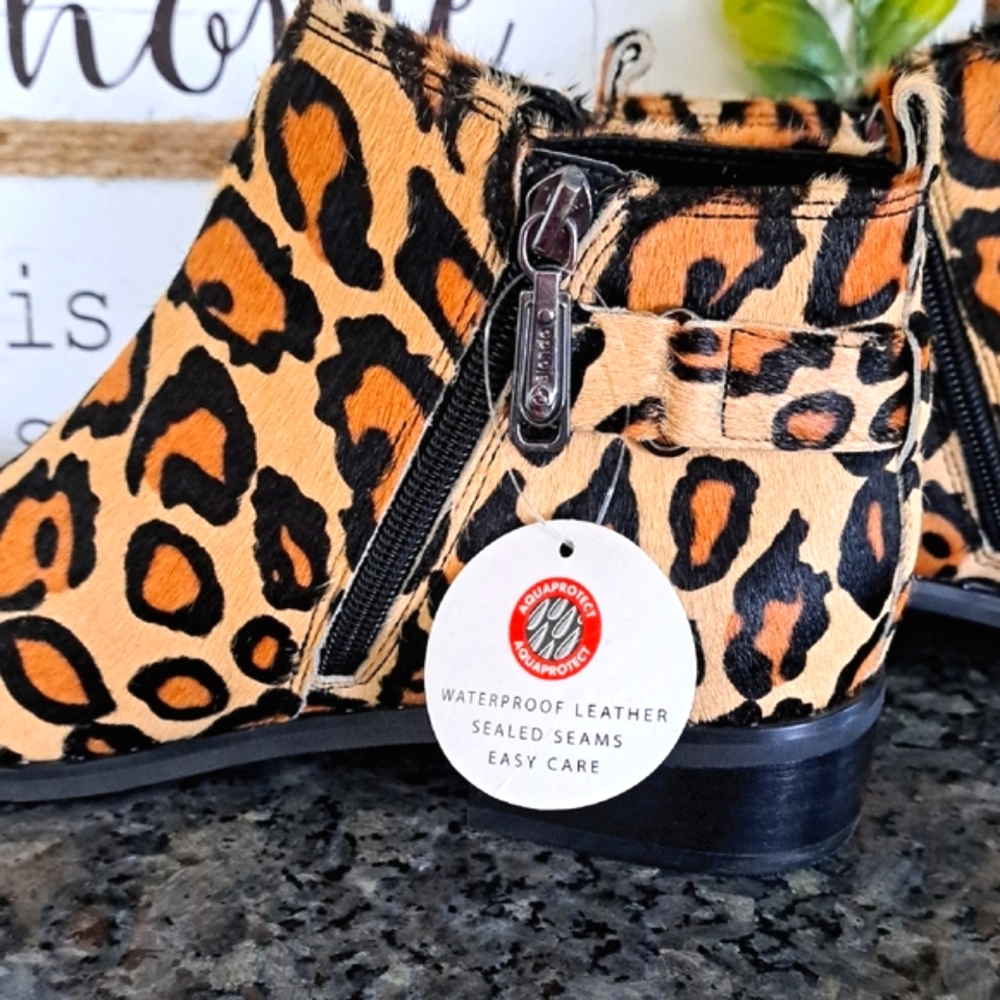 Leopard Print Ankle Boots | Size 8.5 - Picture 3 of 7